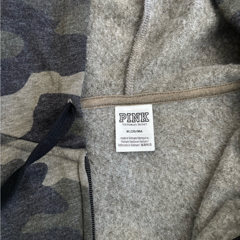 Victoria’s Secret PINK Jogger Set Women’s Medium Camouflage Pockets Logo Casual - Picture 4 of 12